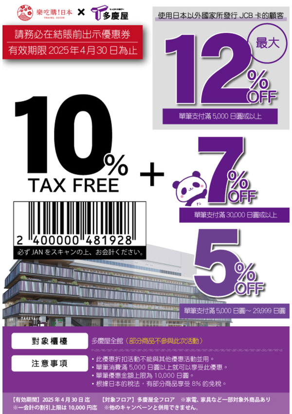 多慶屋 優惠券 | 日本折扣
