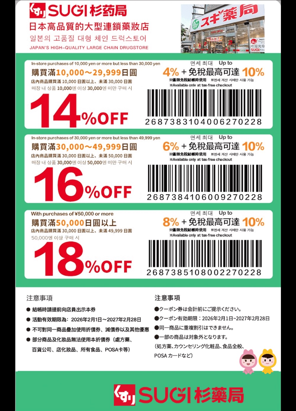 SUGI藥局 優惠券 | 日本折扣